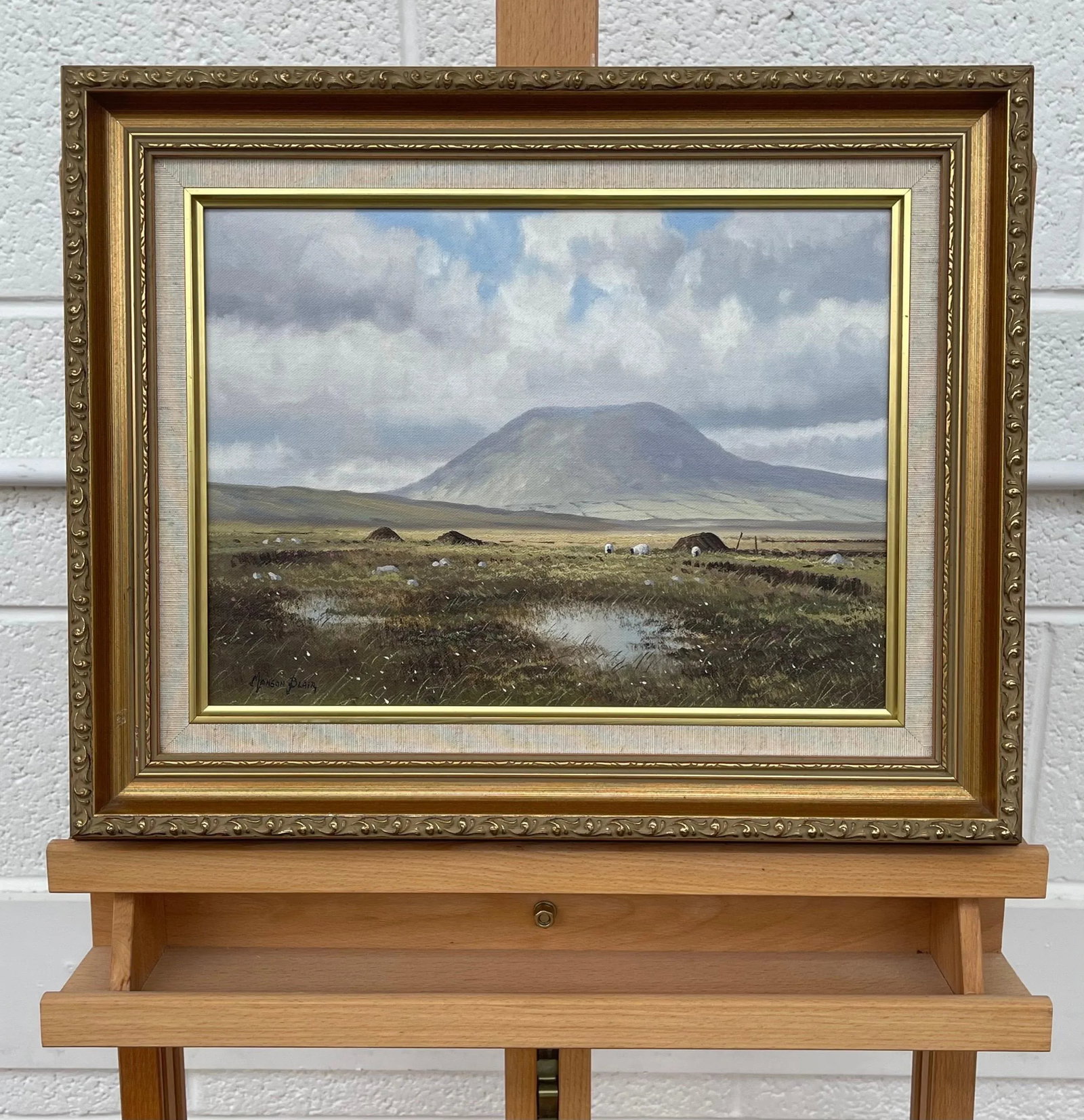 Irish Landscape Art - Original Oil Painting Slemish Mountain County Antrim Ireland by Irish Artist, - 4