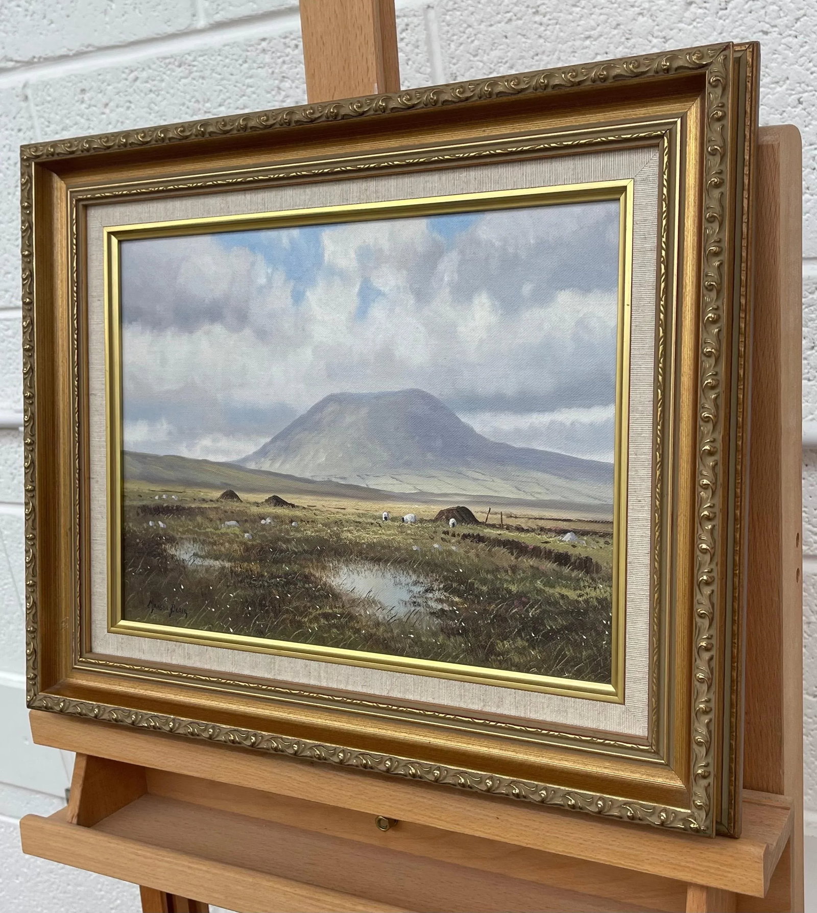 Irish Landscape Art - Original Oil Painting Slemish Mountain County Antrim Ireland by Irish Artist, - 5