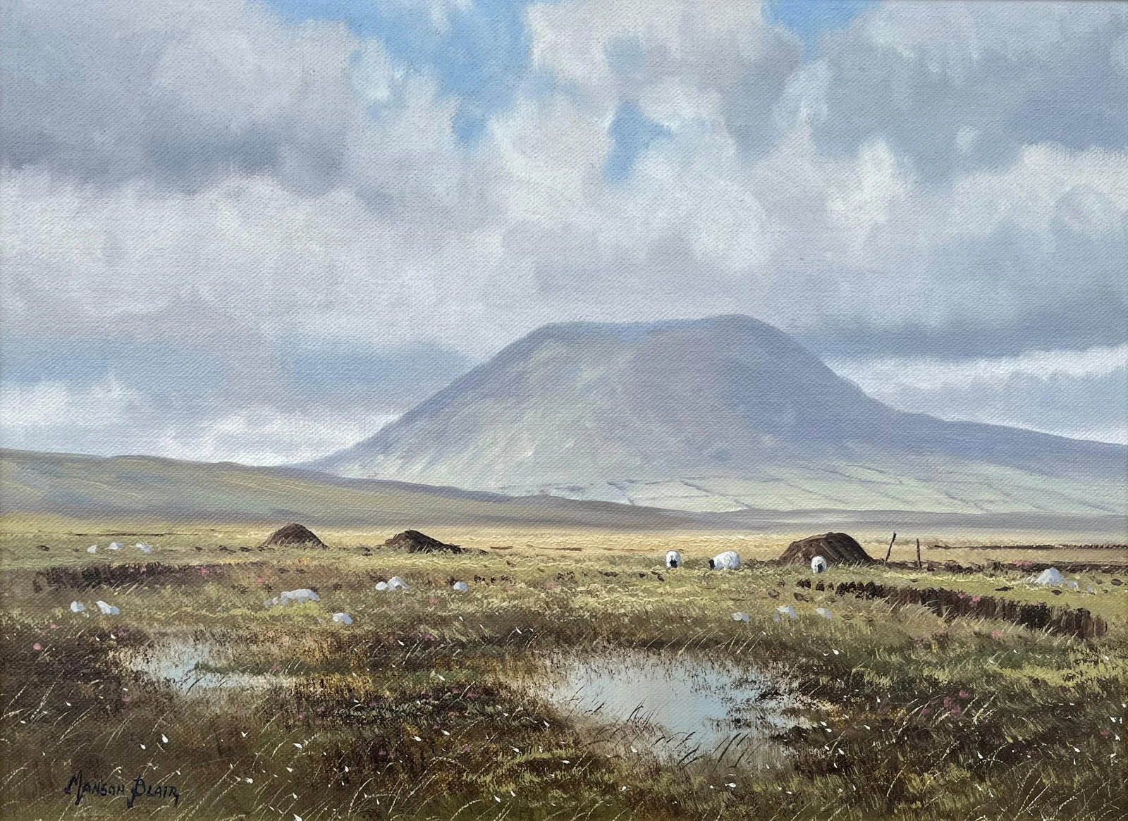Irish Landscape Art - Original Oil Painting Slemish Mountain County Antrim Ireland by Irish Artist, - 6