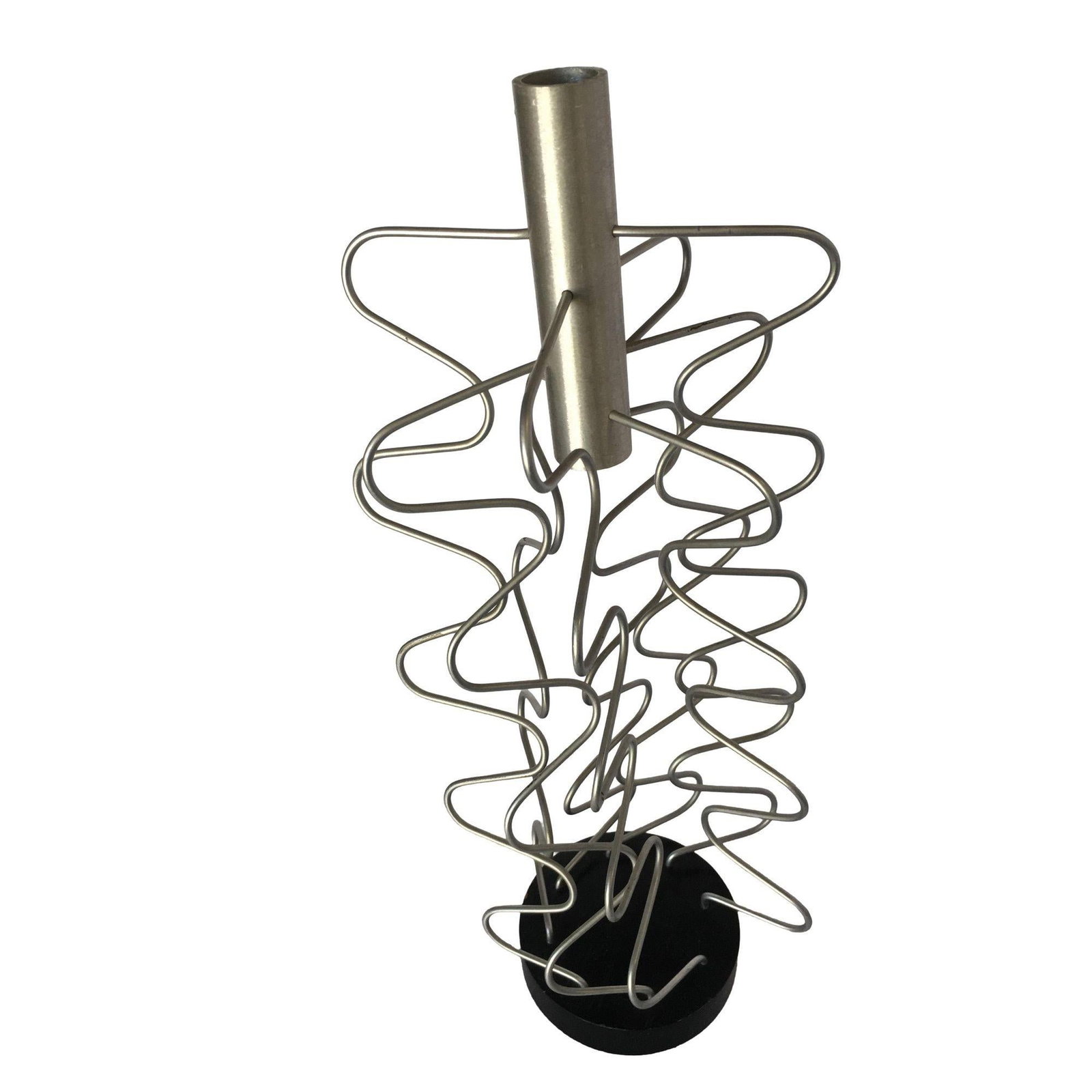 Custom Made Wire Art Candlestick Holder, Pair - 2