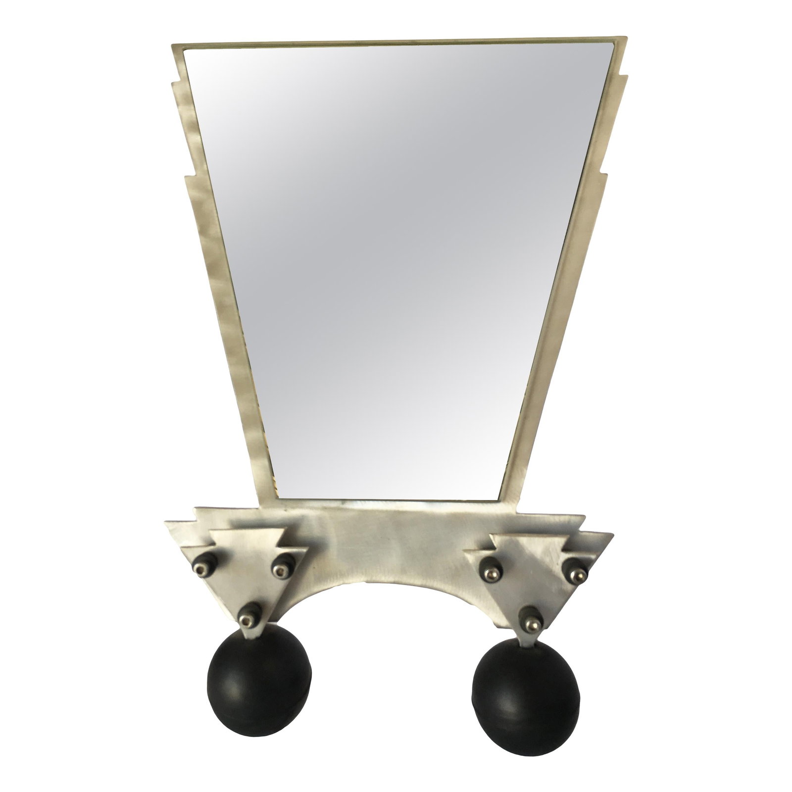 Custom Memphis Style Machined Metal Table Top Vanity Mirror (1 of 5)