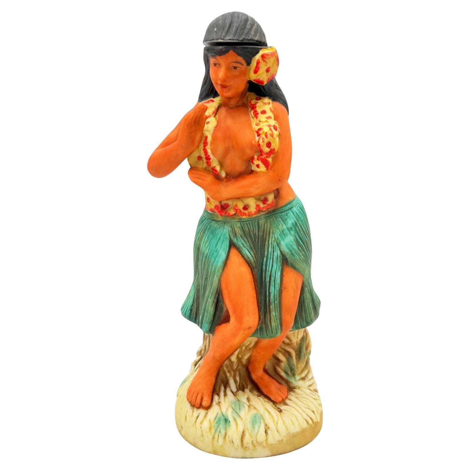 Hawaiian Distilleries Ceramic Hula Girl Dancer Rum Decanter Bottle 1976 (1 of 5)
