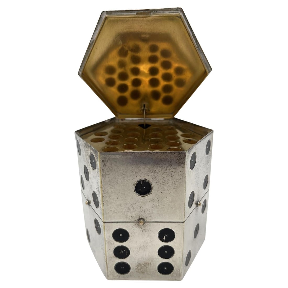 Limited Jeweler Made Dice Cigarette Dispenser by Legros Marius for Dunhill: Title: Limited Jeweler Made Dice Cigarette Dispenser by Legros Marius for Dunhill Description: Very limited Jeweler-made Cigarette Dispenser hallmarked by the silversmith Legros Marius for Dunhill tha