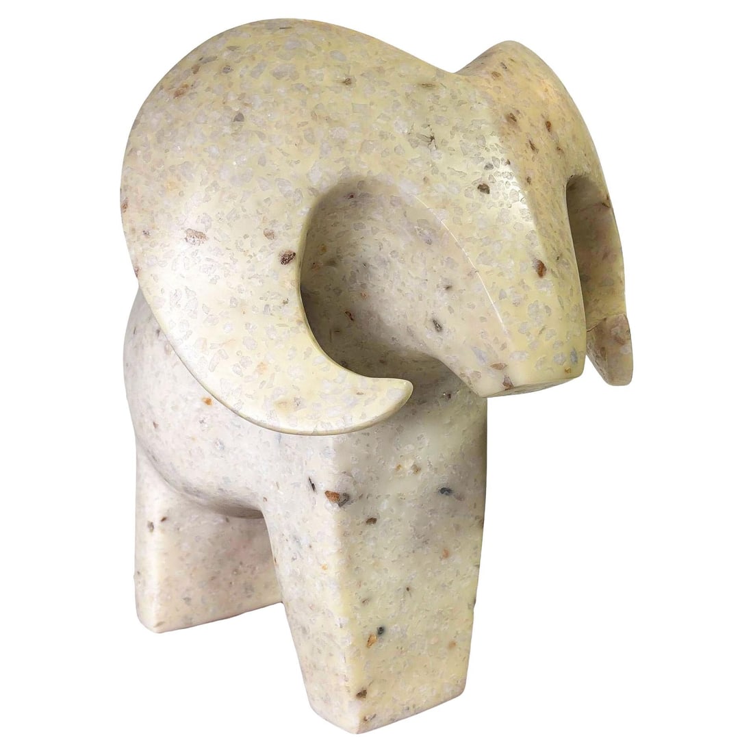 Post Modern White Marble Ram Sheep Sculpture by Masatoyo Kishi Kuki 32/200: Title: Post Modern White Marble Ram Sheep Sculpture by Masatoyo Kishi Kuki 32/200 Description: Solid white marble modernist elephant sculpture by Japanese Artist Masatoyo Kishi, circa 1970s. Impressiv