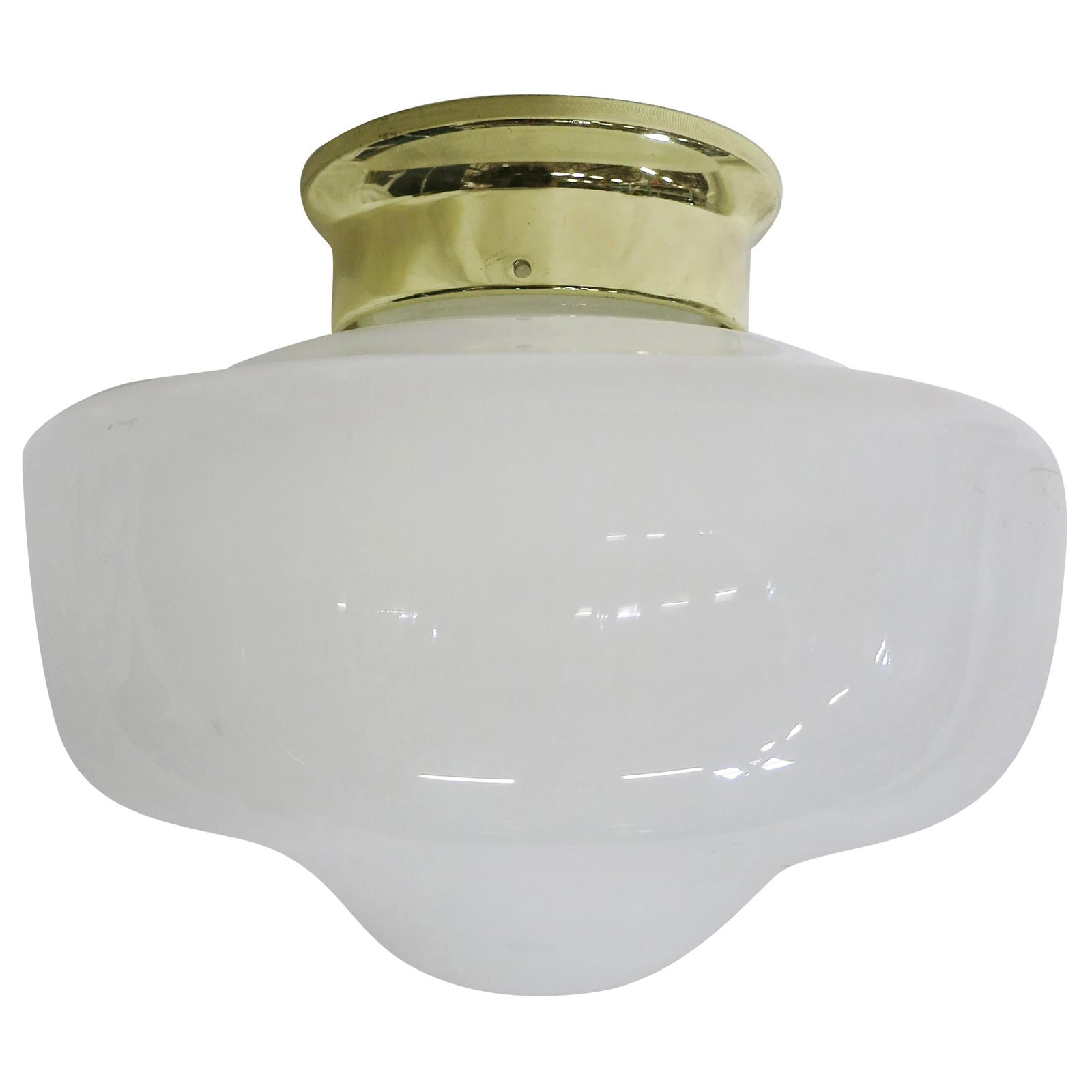 Small Schoolhouse Bell Shape Ceiling Glass Globe Pendant: Title: Small Schoolhouse Bell Shape Ceiling Glass Globe Pendant Description: Once used everywhere from classrooms, libraries and courthouses alike, schoolhouse globes offered a practical and utilitari