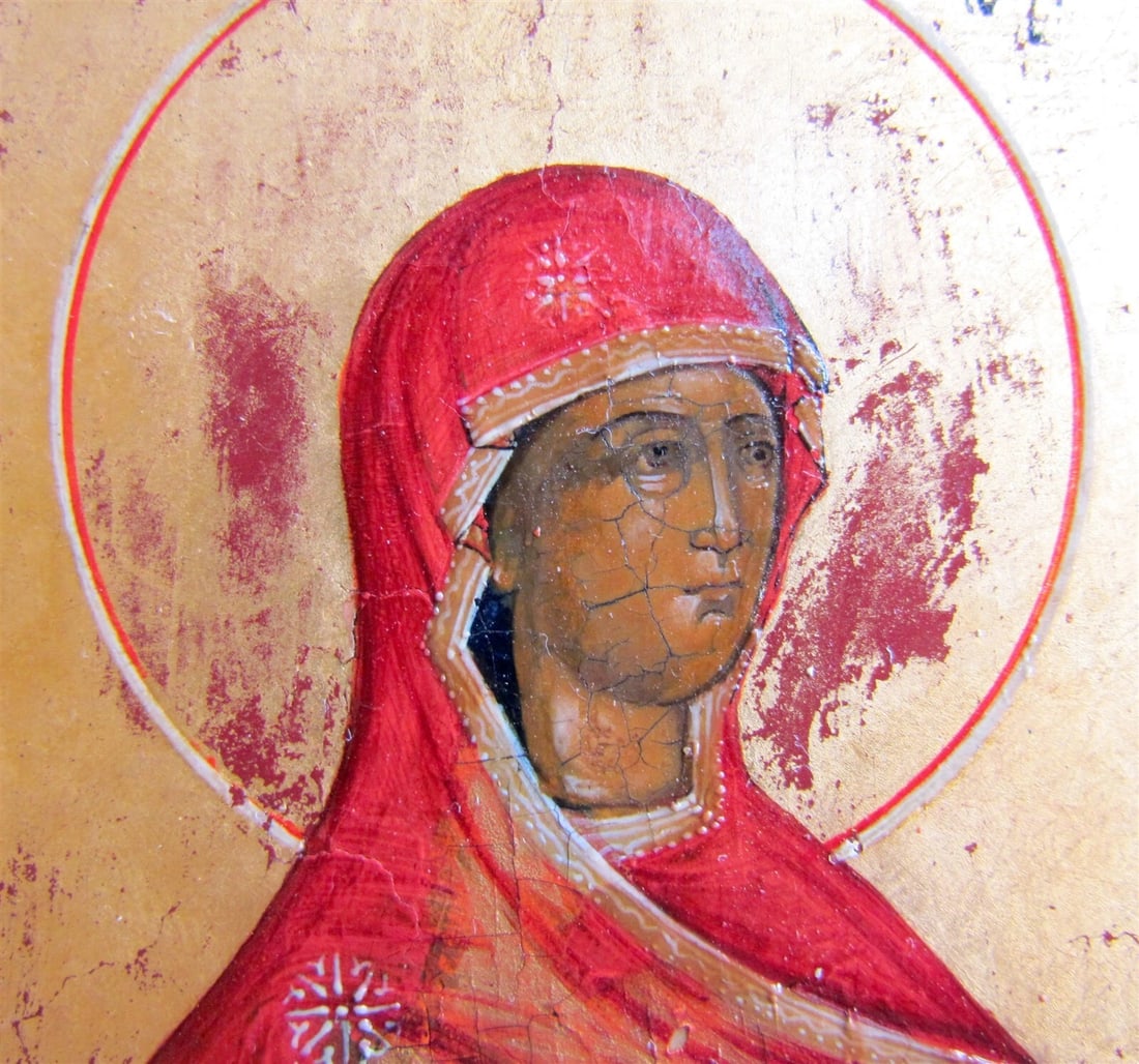 RUSSIAN ICON of BOGOLUBOVO MOTHER OF GOD 1874 SIGNED antique painted on gold - 2