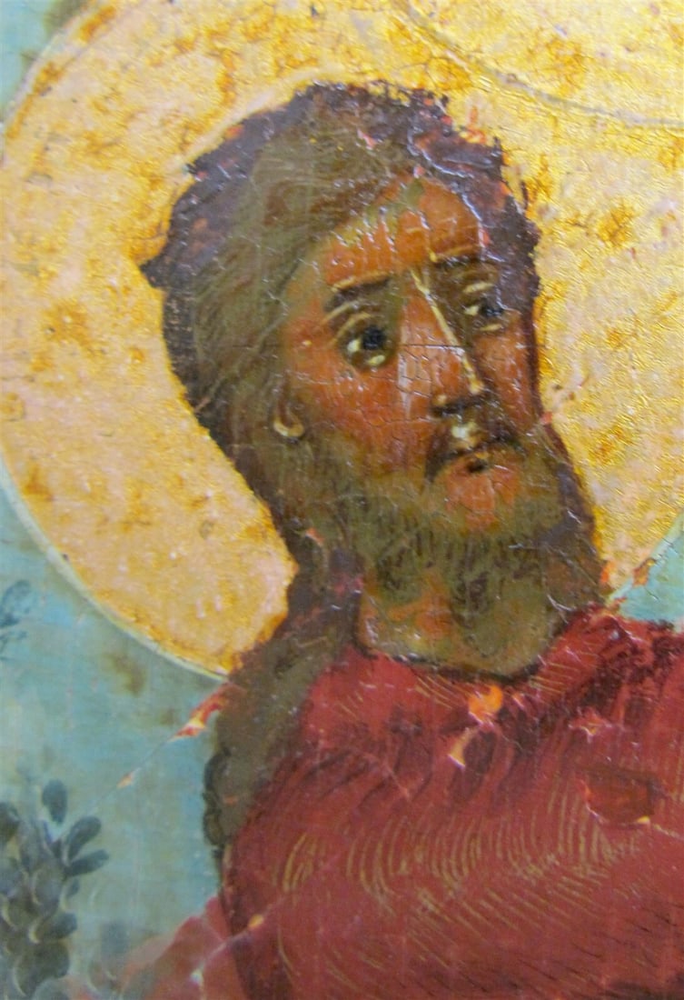 RUSSIAN ICON of BAPTISM of CHRIST antique 19th CENTURY - 2