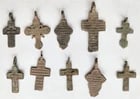 RUSSIAN orthodox icon NECK CROSSES LOT of 10 antique 18th - 19th century - 4