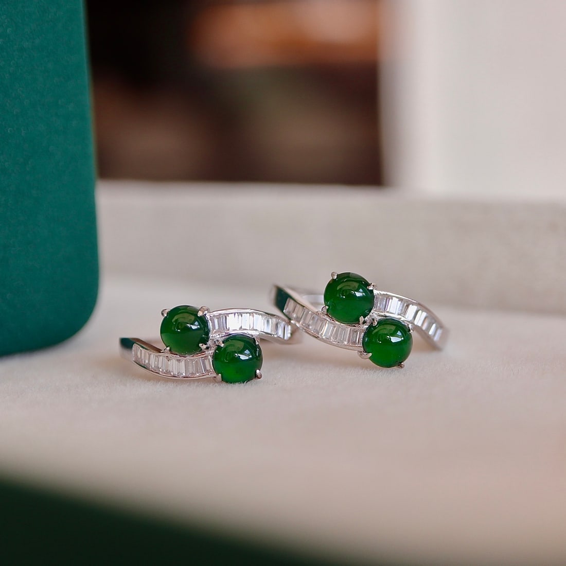 S925 Silver Natural Jade Ring - 4