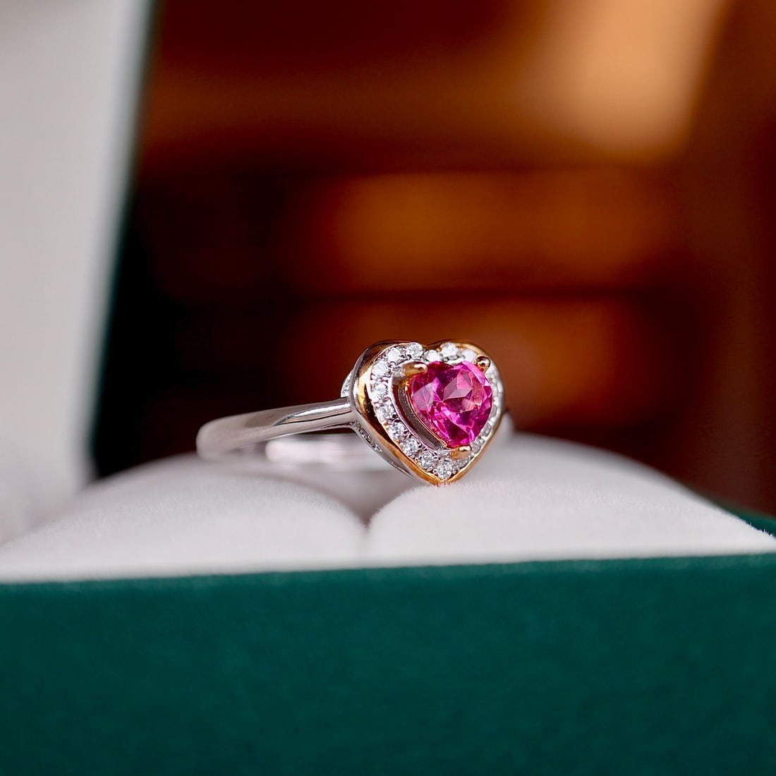 S925 Silver Natural Pink Topaz Ring - 2