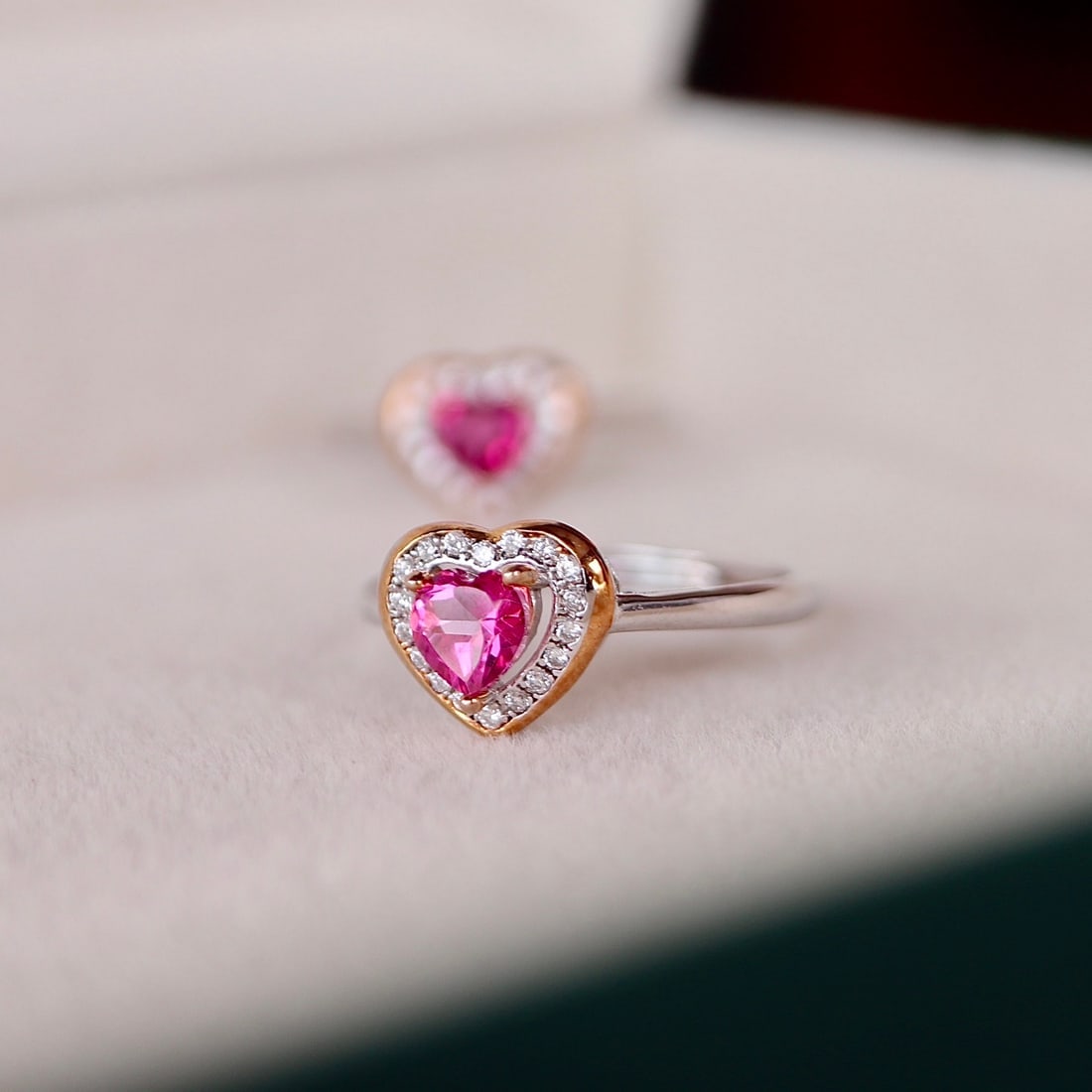 S925 Silver Natural Pink Topaz Ring - 6
