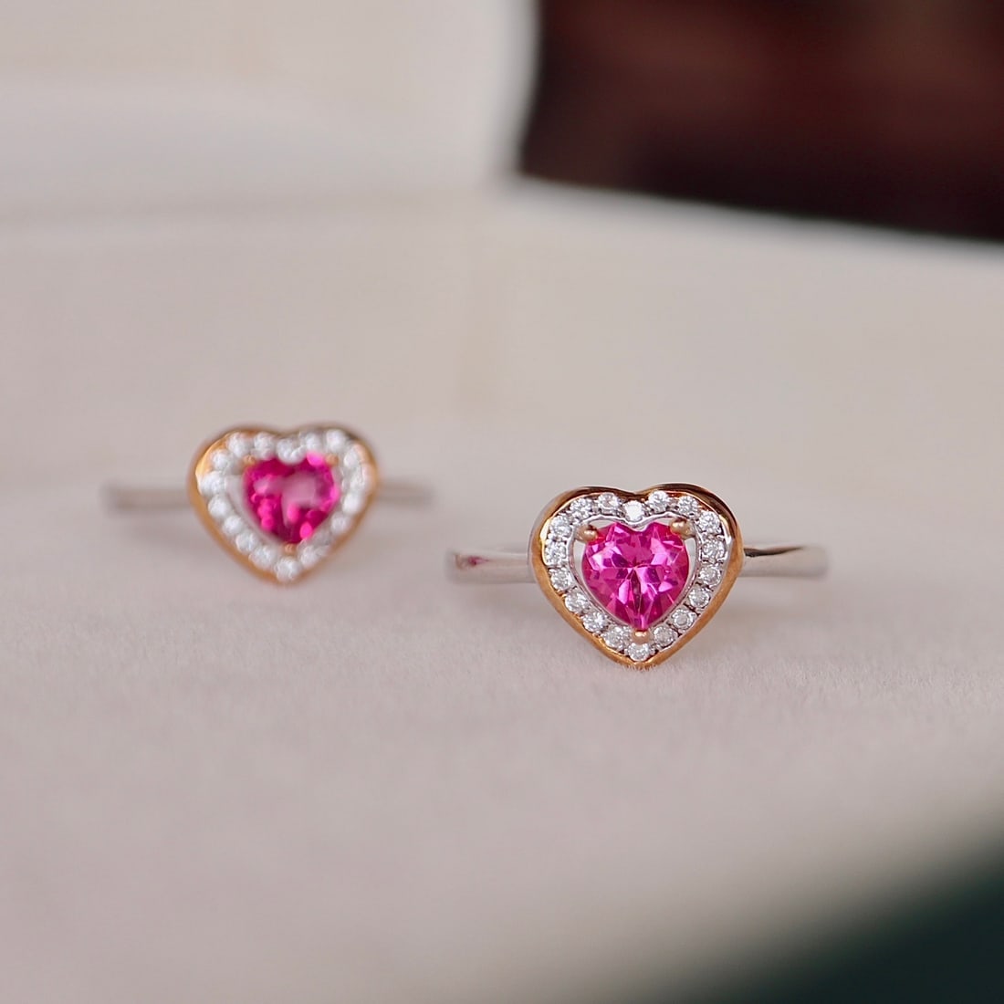 S925 Silver Natural Pink Topaz Ring - 7