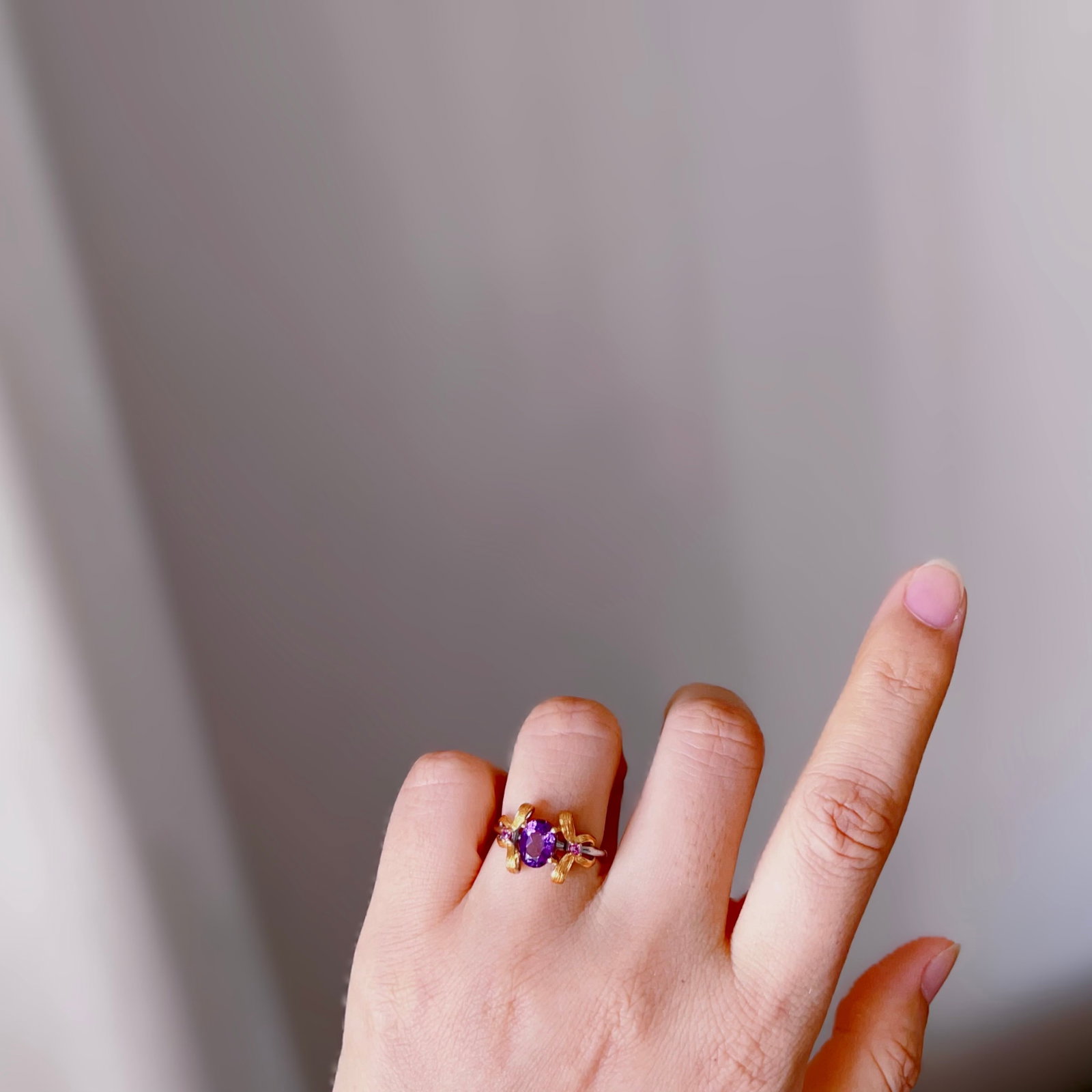 S925 Silver Natural Uruguayan Amethyst Ring - 8