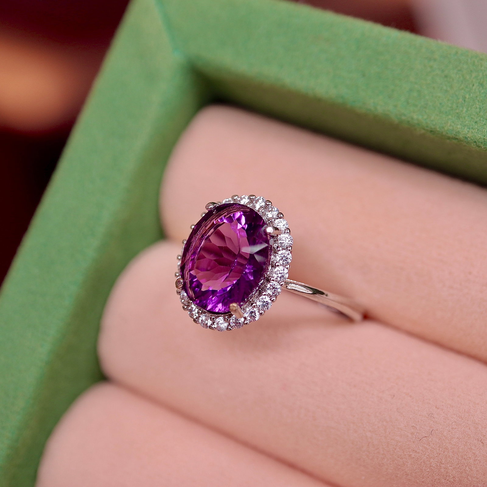 Natural Amethyst Ring - 5