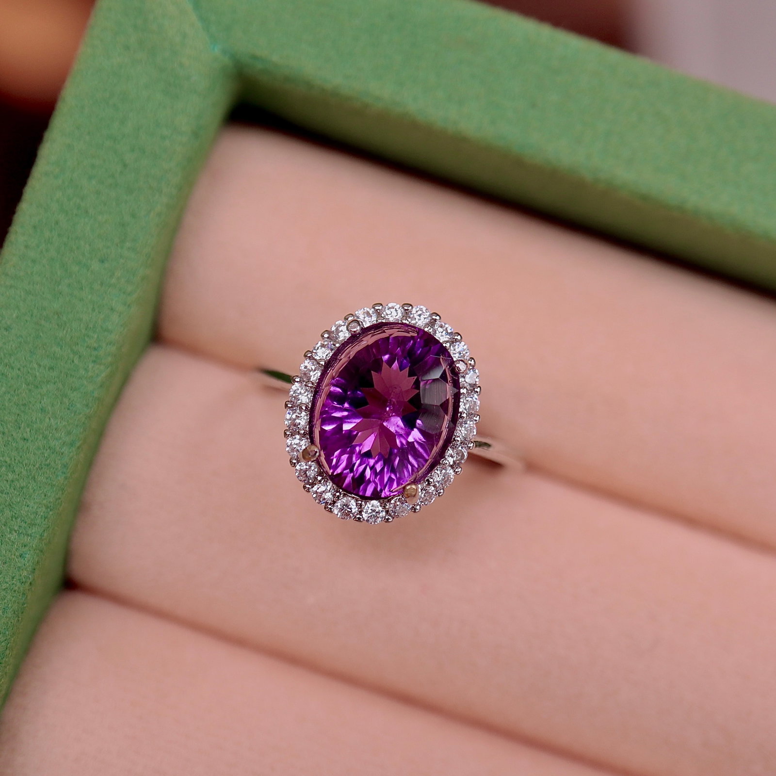 Natural Amethyst Ring - 6