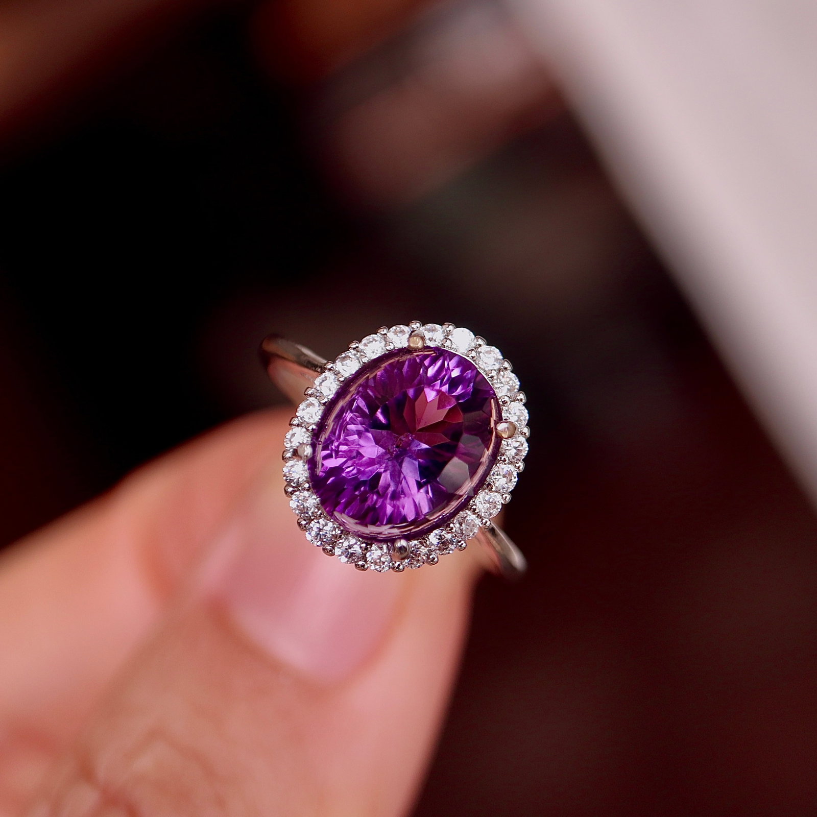 Natural Amethyst Ring - 8