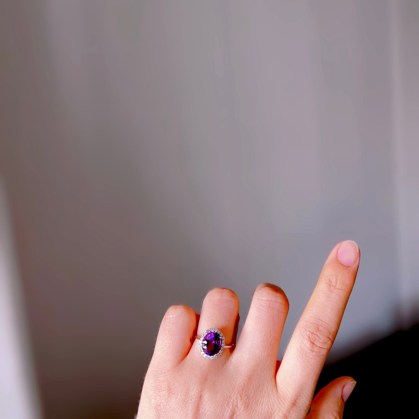 Natural Amethyst Ring - 9