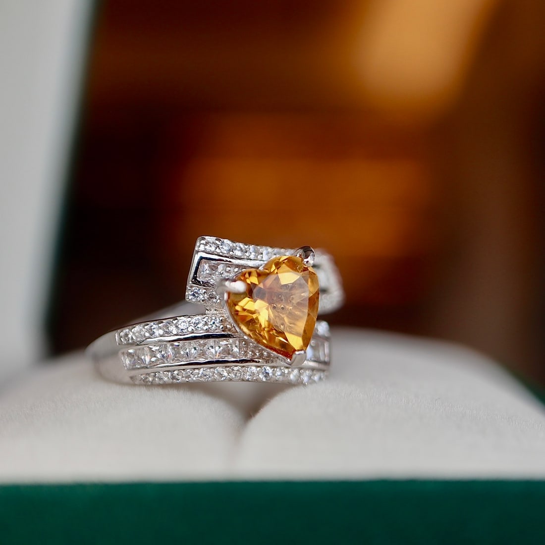 S925 Silver Natural Citrine Ring - 2