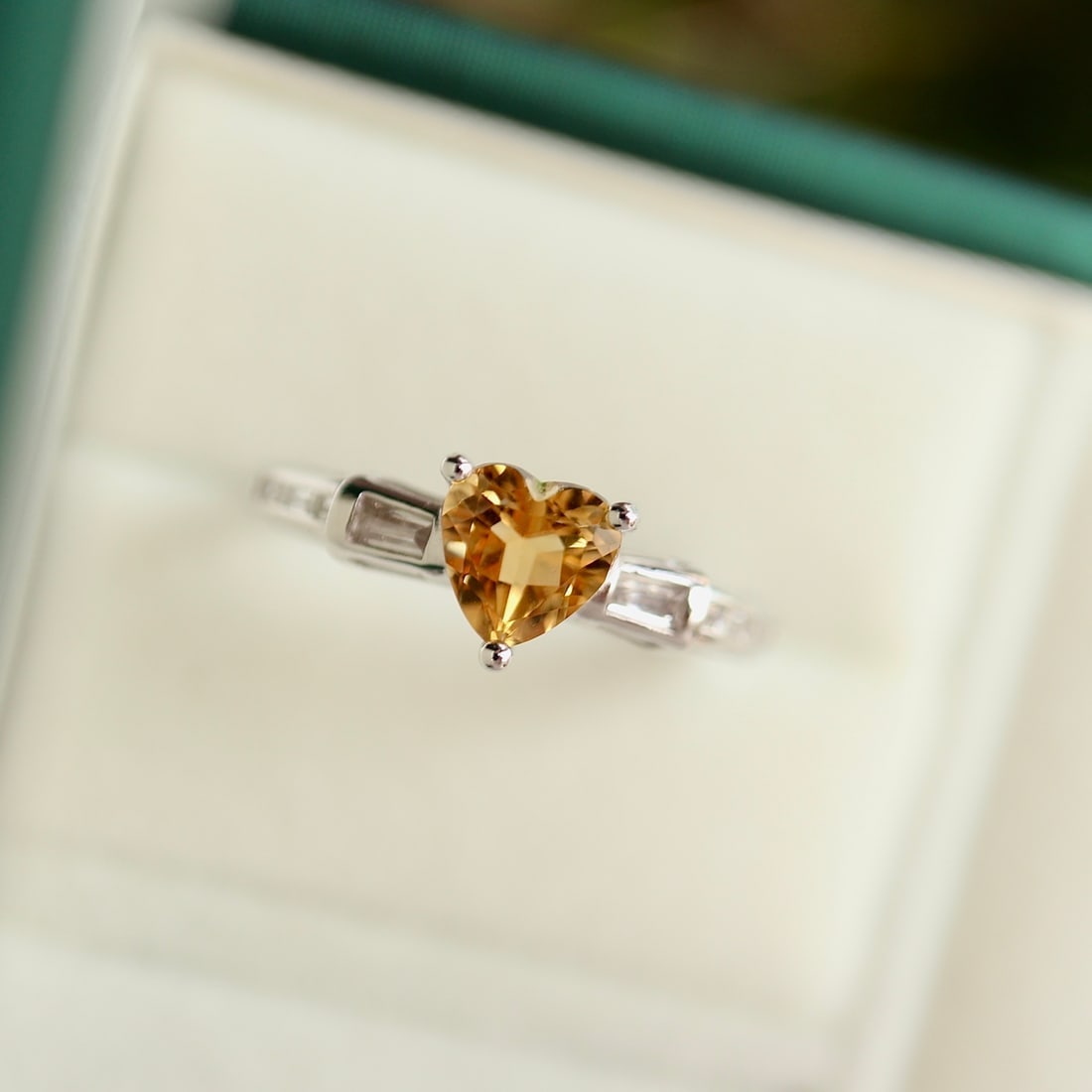 S925 Silver Natural Citrine Ring - 2