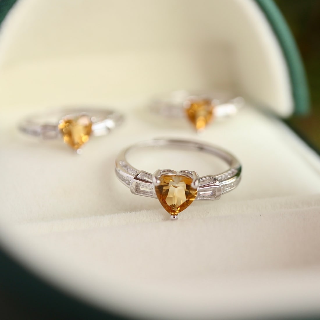 S925 Silver Natural Citrine Ring - 4