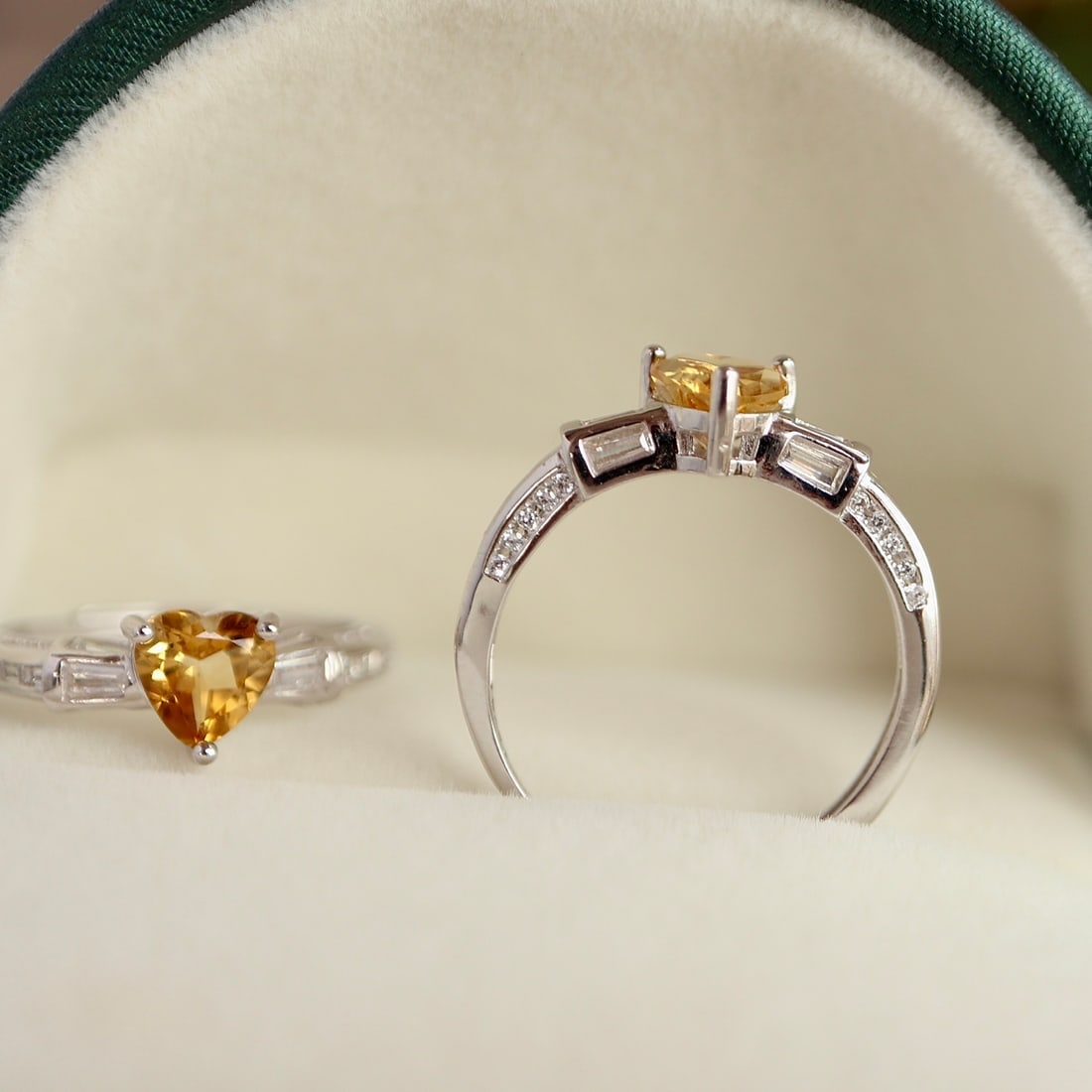 S925 Silver Natural Citrine Ring - 5