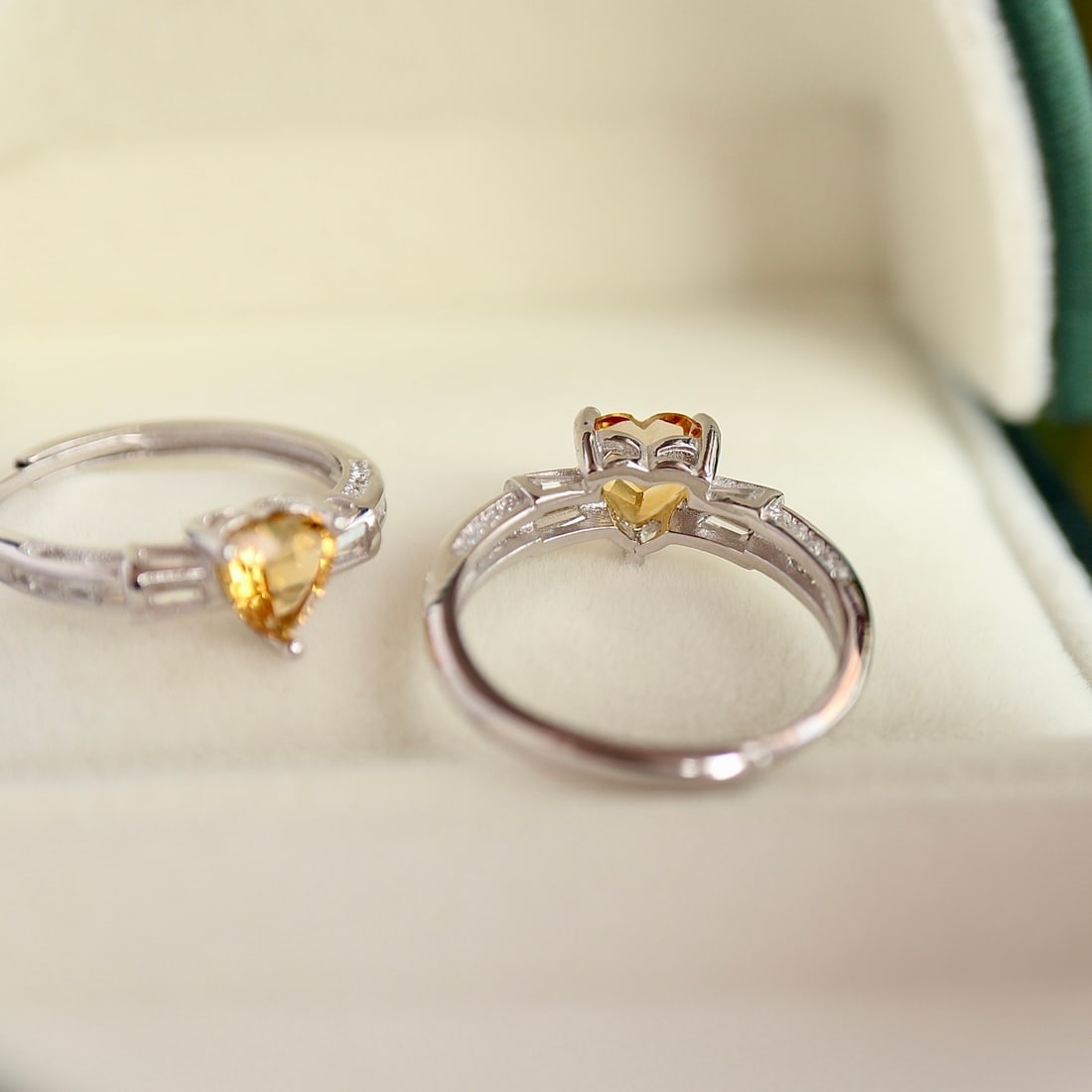 S925 Silver Natural Citrine Ring - 6