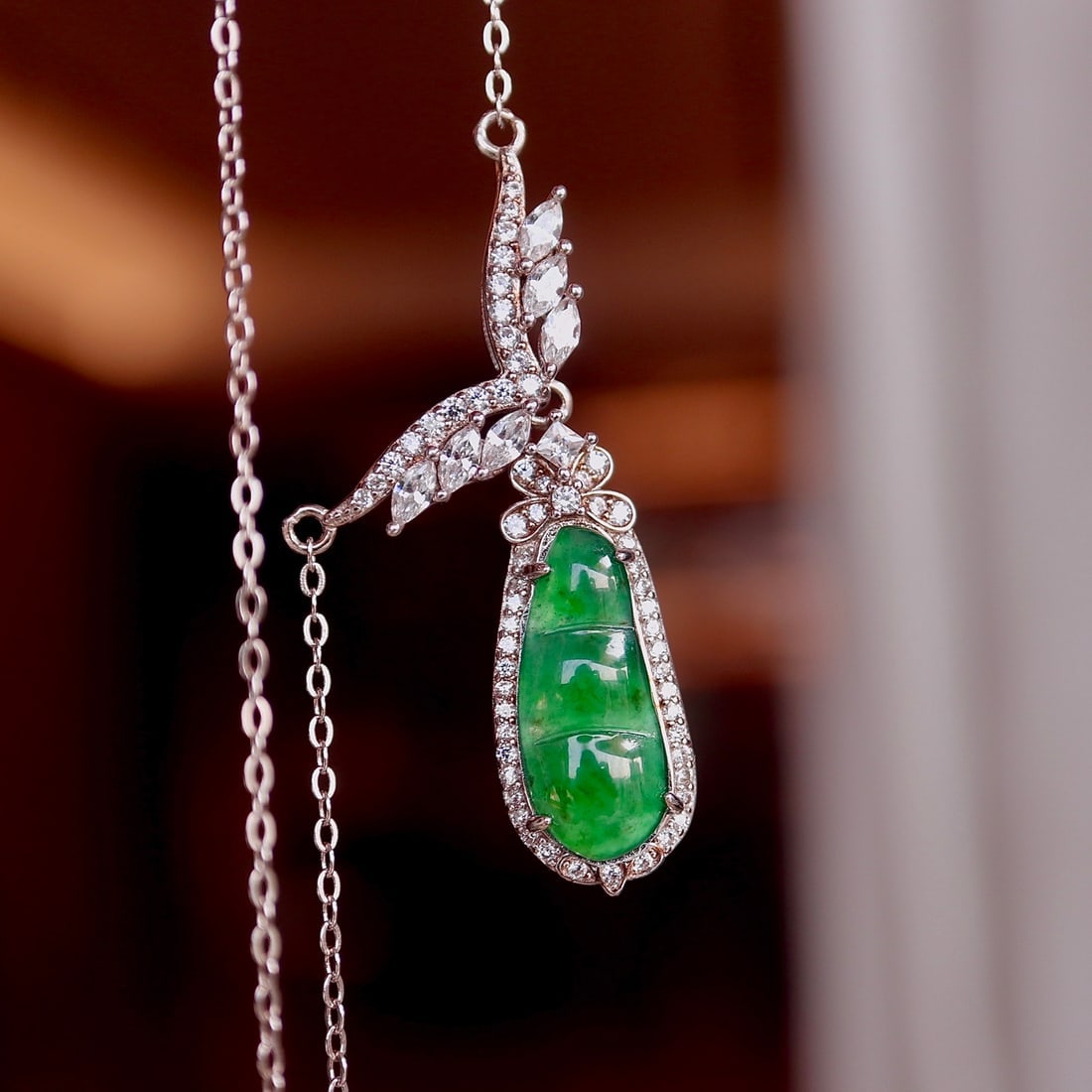 S925 Silver Natural Jade Necklace - 3