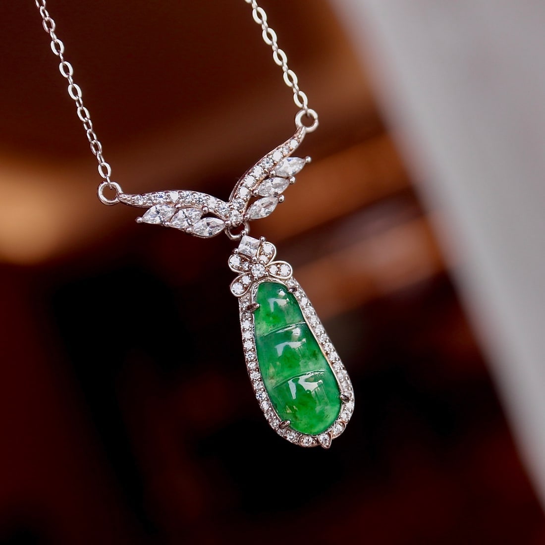 S925 Silver Natural Jade Necklace - 4