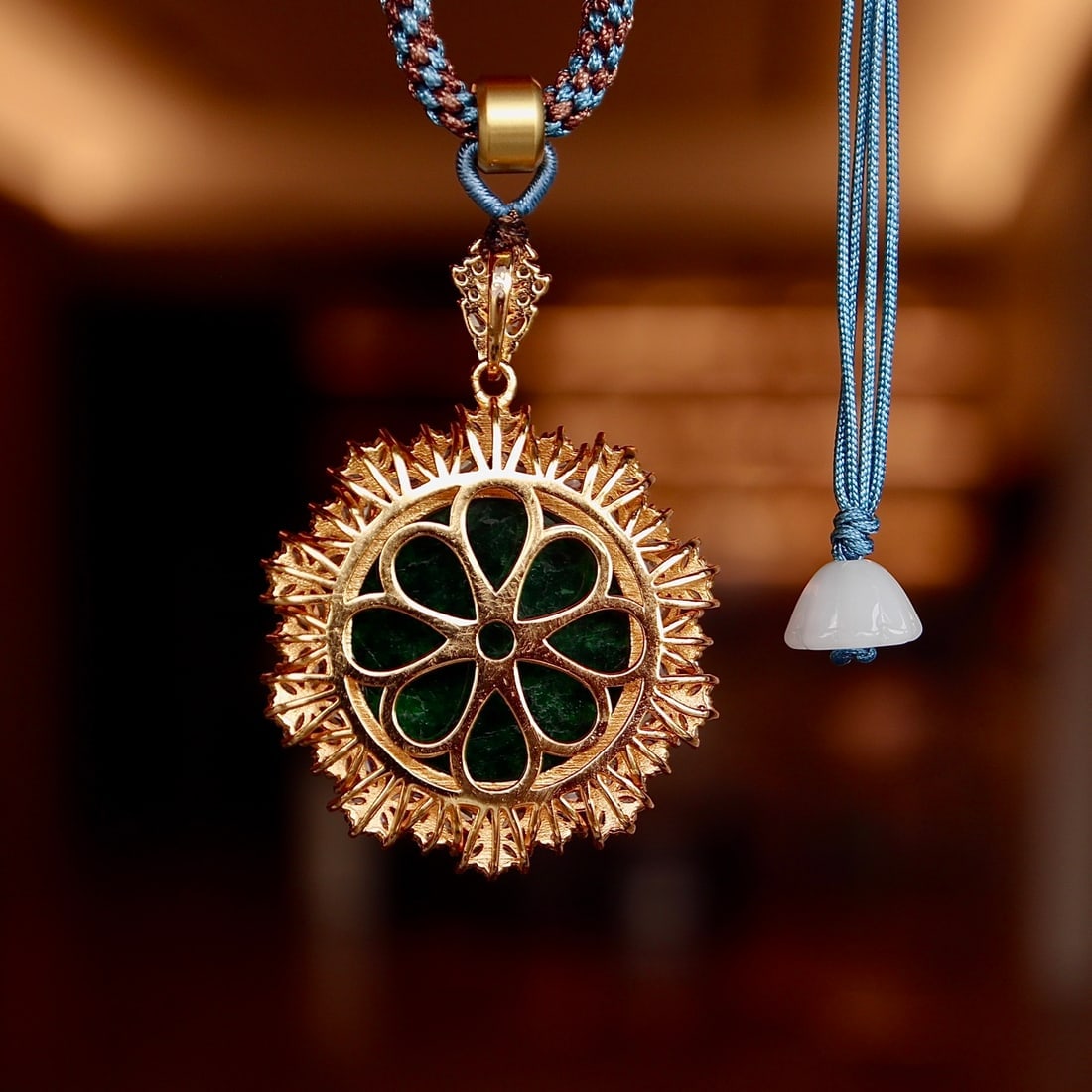 S925 Silver Natural Jade Pendant - 5