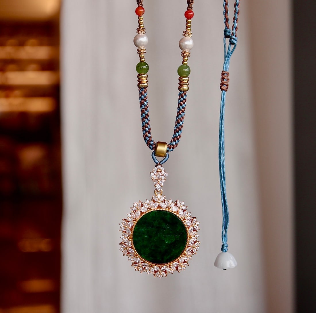 S925 Silver Natural Jade Pendant - 6