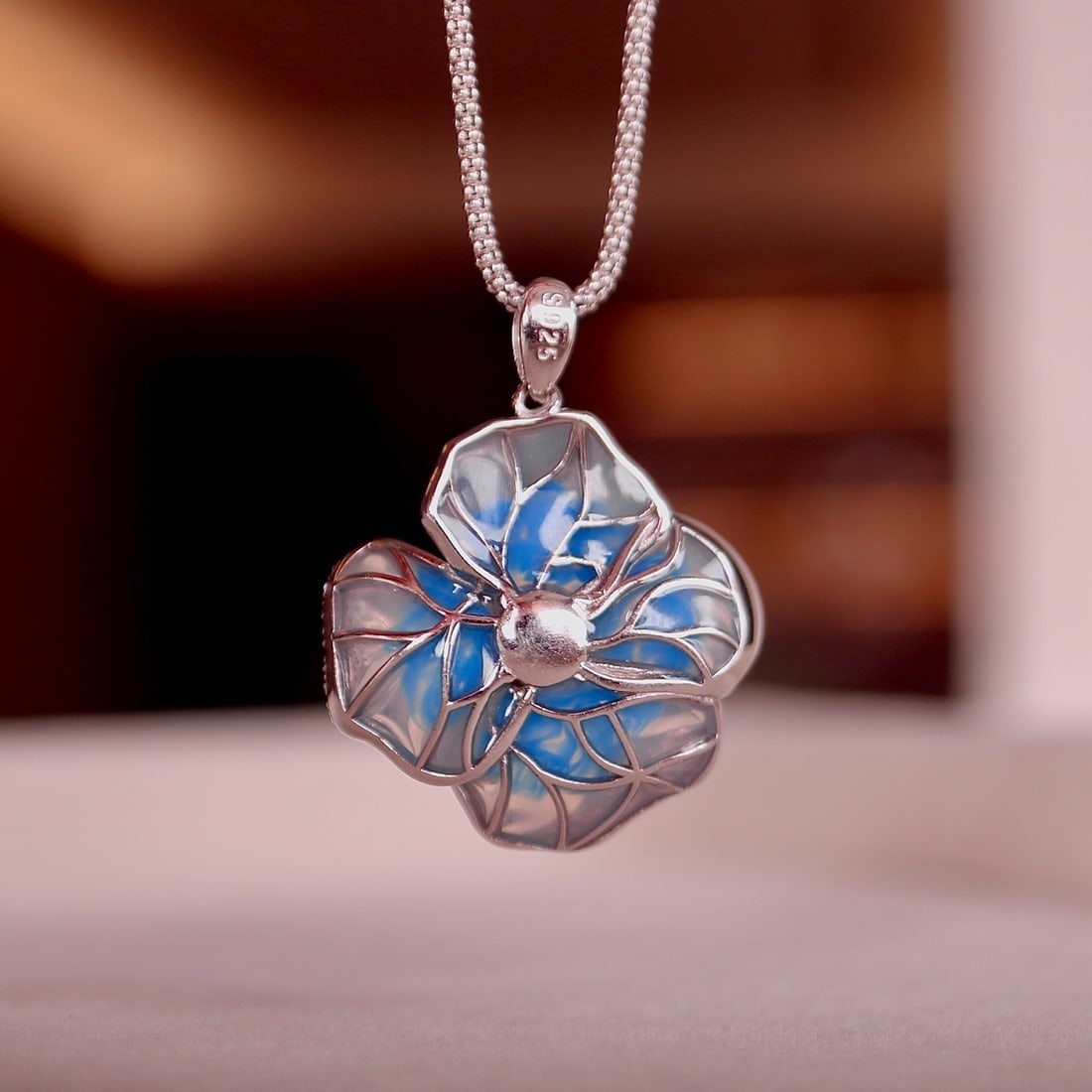 S925 Silver Natural Jade Pendant - 6