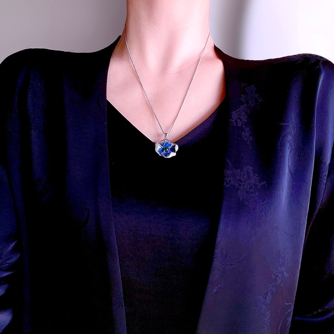 S925 Silver Natural Jade Pendant - 9