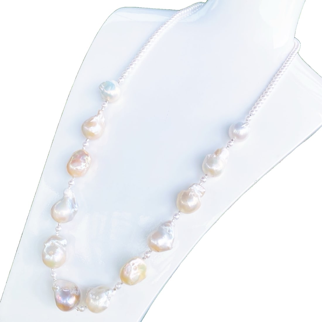 Baroque Pearl Sweater Necklace - 2