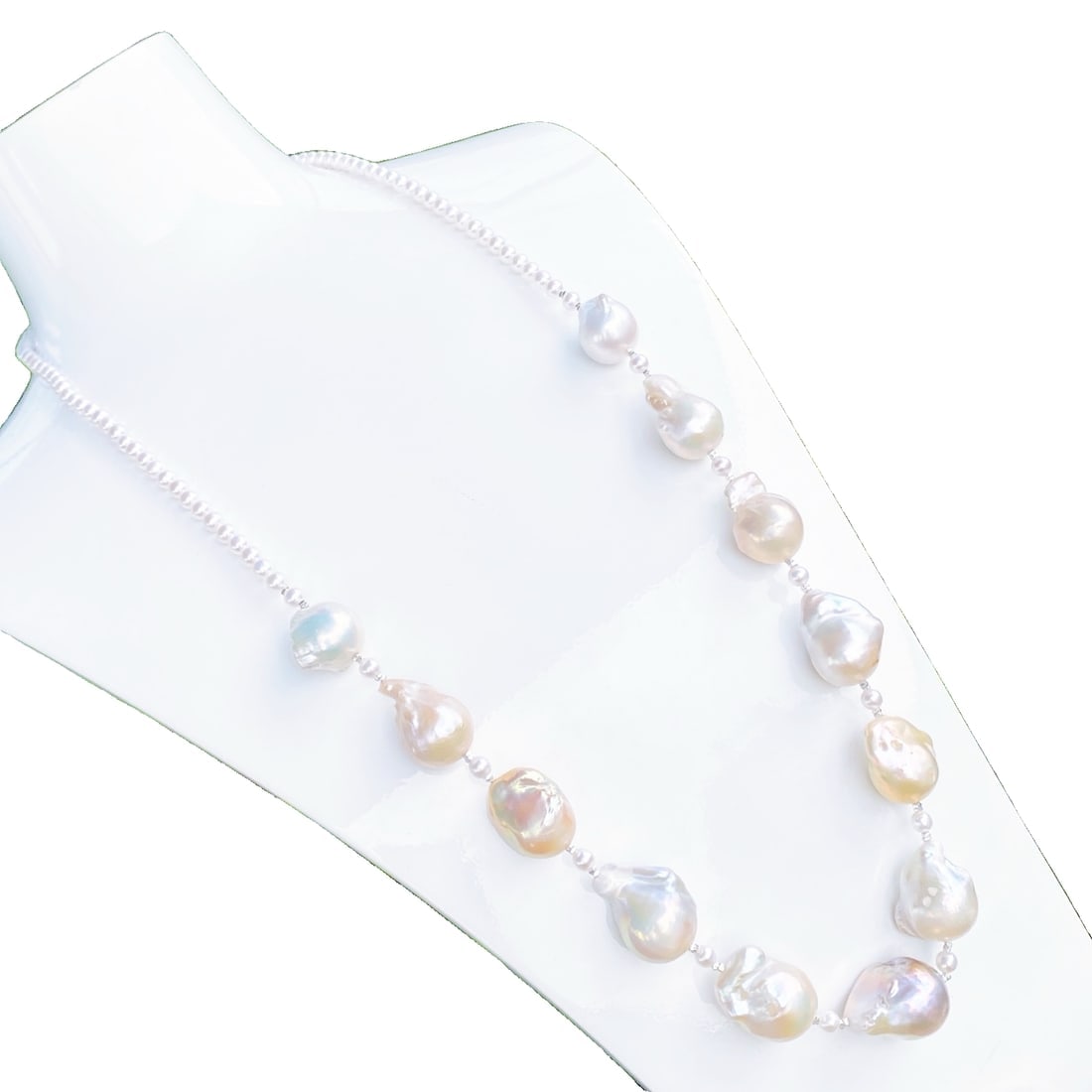 Baroque Pearl Sweater Necklace - 6