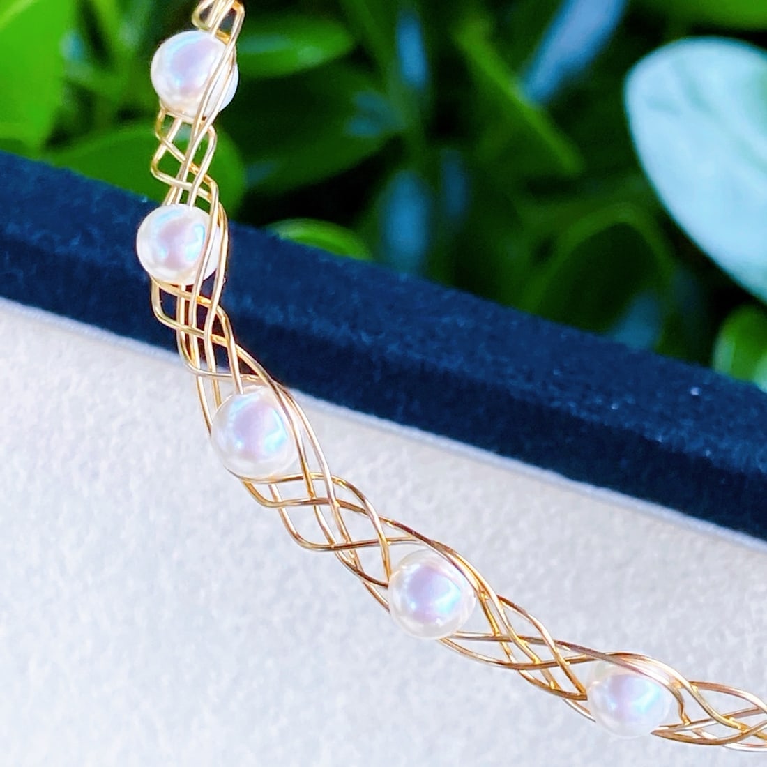 Natural round bead bracelet - 5