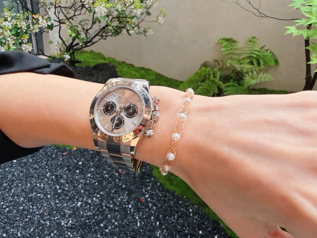 Natural round bead bracelet - 6