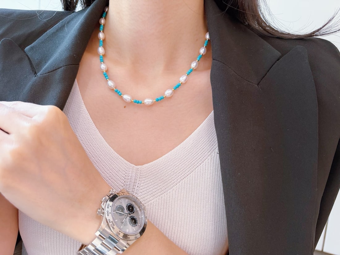 Natural Pearl Necklace - 5