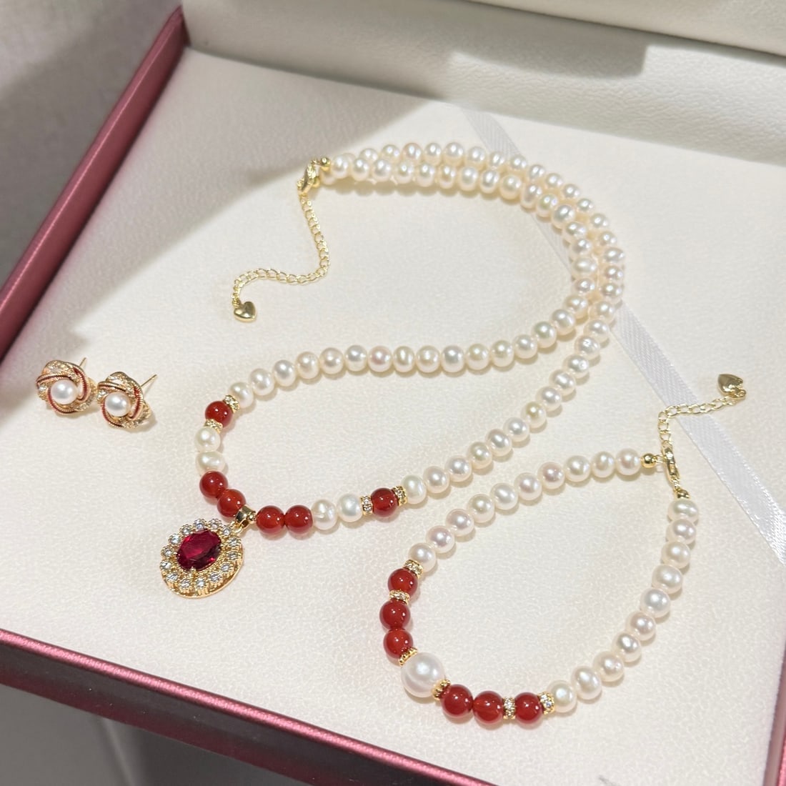 Natural Freshwater Pearl Set - 3