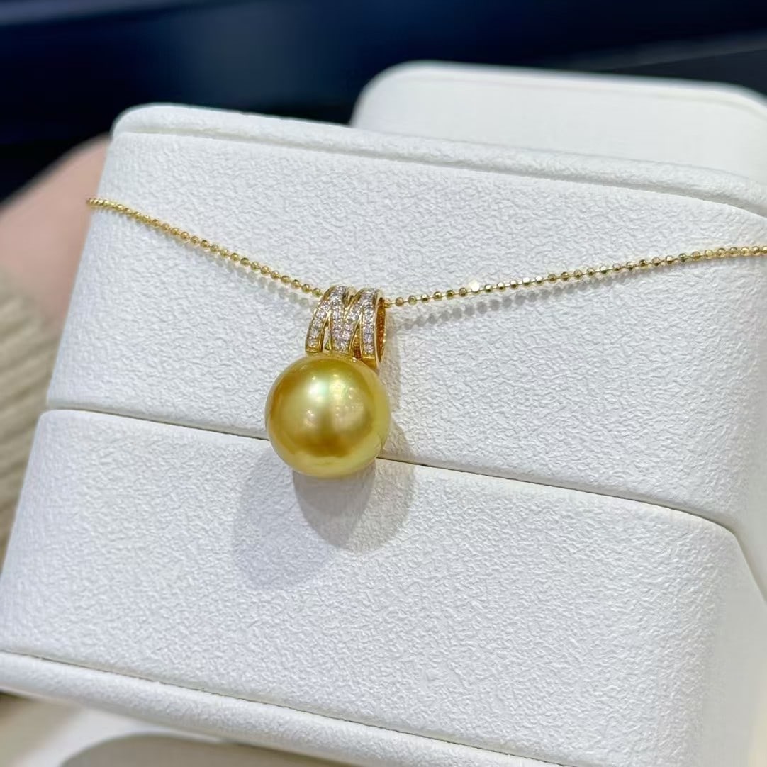 925 Sterling Silver Rich Gold Pearl Set - 4
