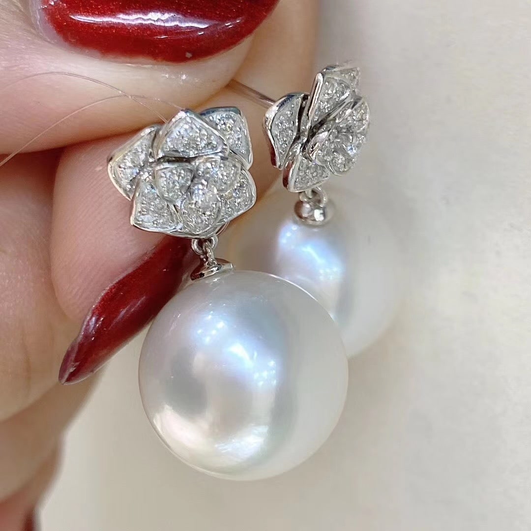 925 Sterling Silver Natural White Pearl Earrings - 2