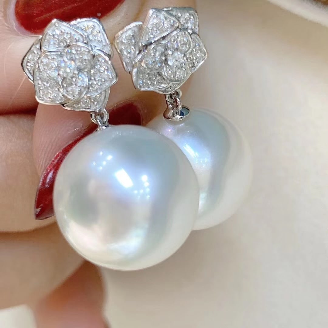 925 Sterling Silver Natural White Pearl Earrings - 3