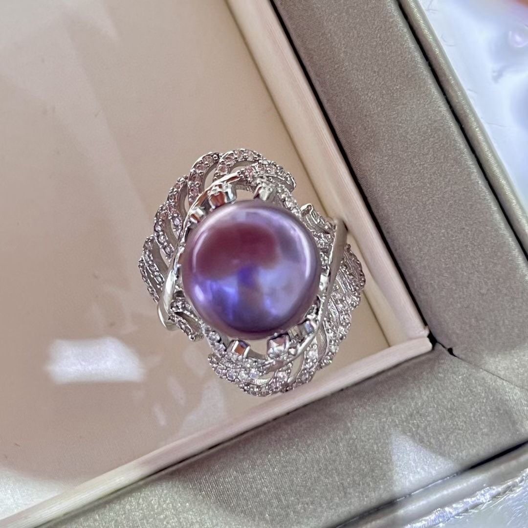925 Silver Natural Freshwater Pearl Ring - 2