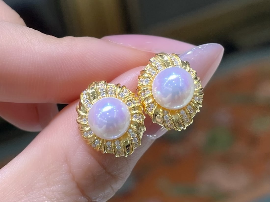 Natural Akoya Pearl Earrings - 3