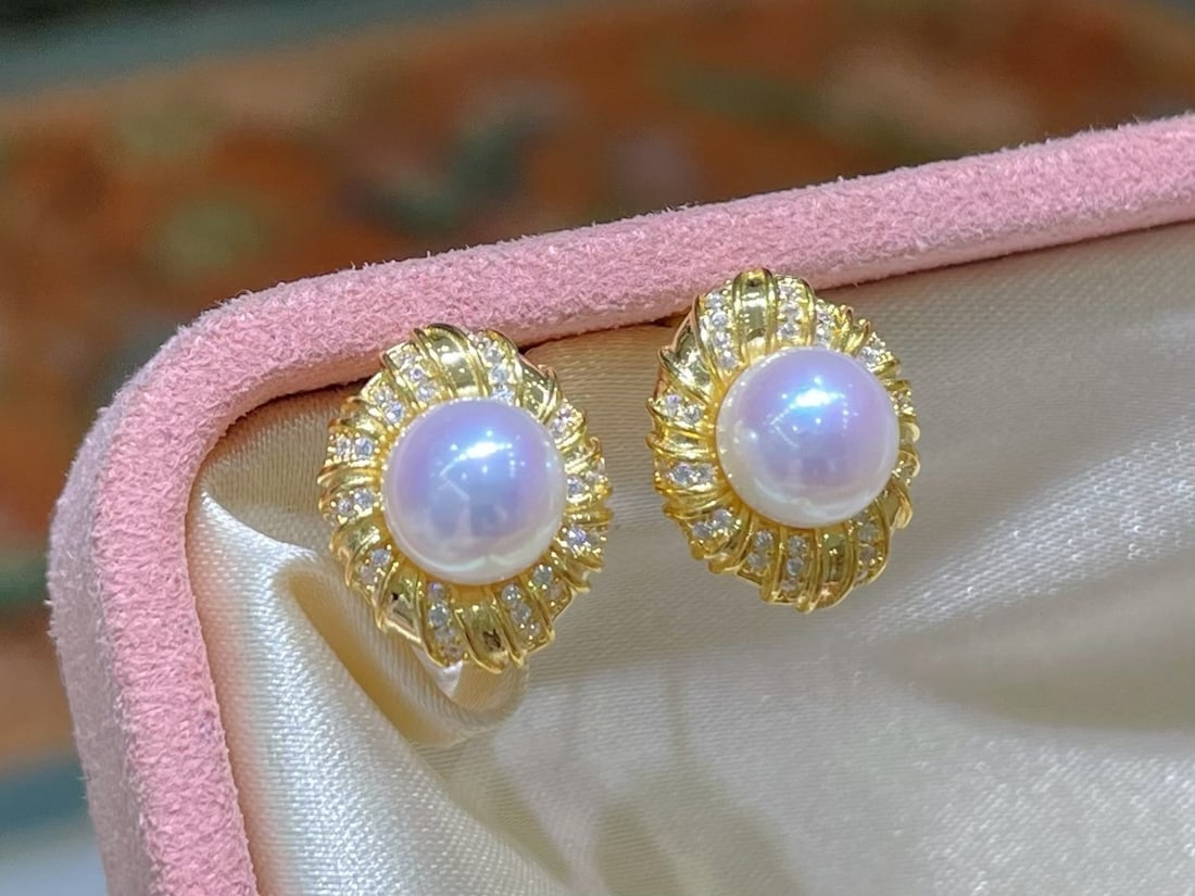 Natural Akoya Pearl Earrings - 4