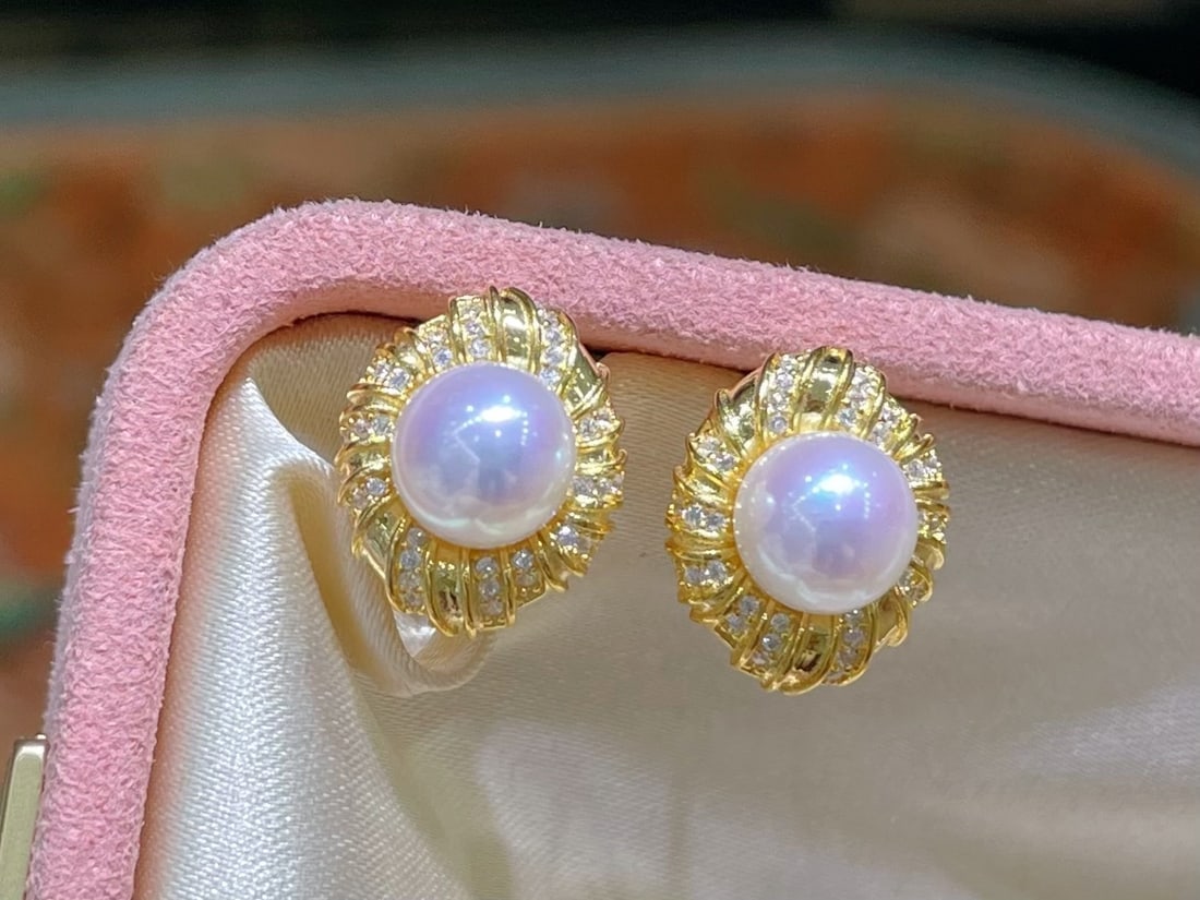 Natural Akoya Pearl Earrings - 5
