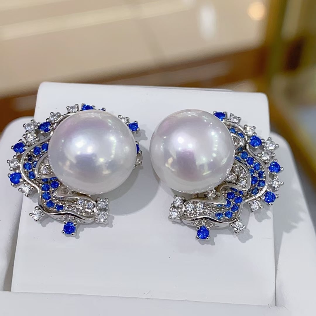 S925 Silver Natural Freshwater Pearl Earrings - 3