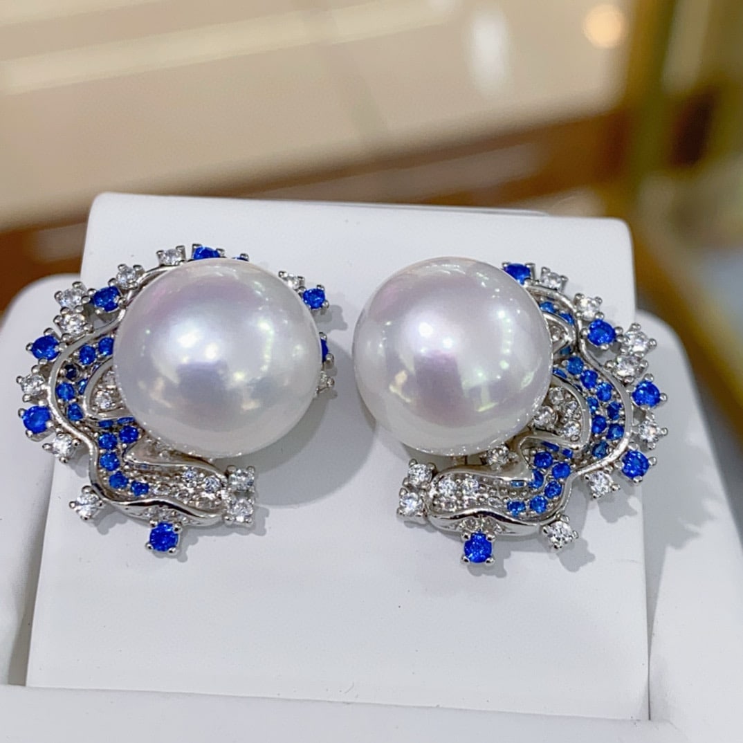 S925 Silver Natural Freshwater Pearl Earrings - 6