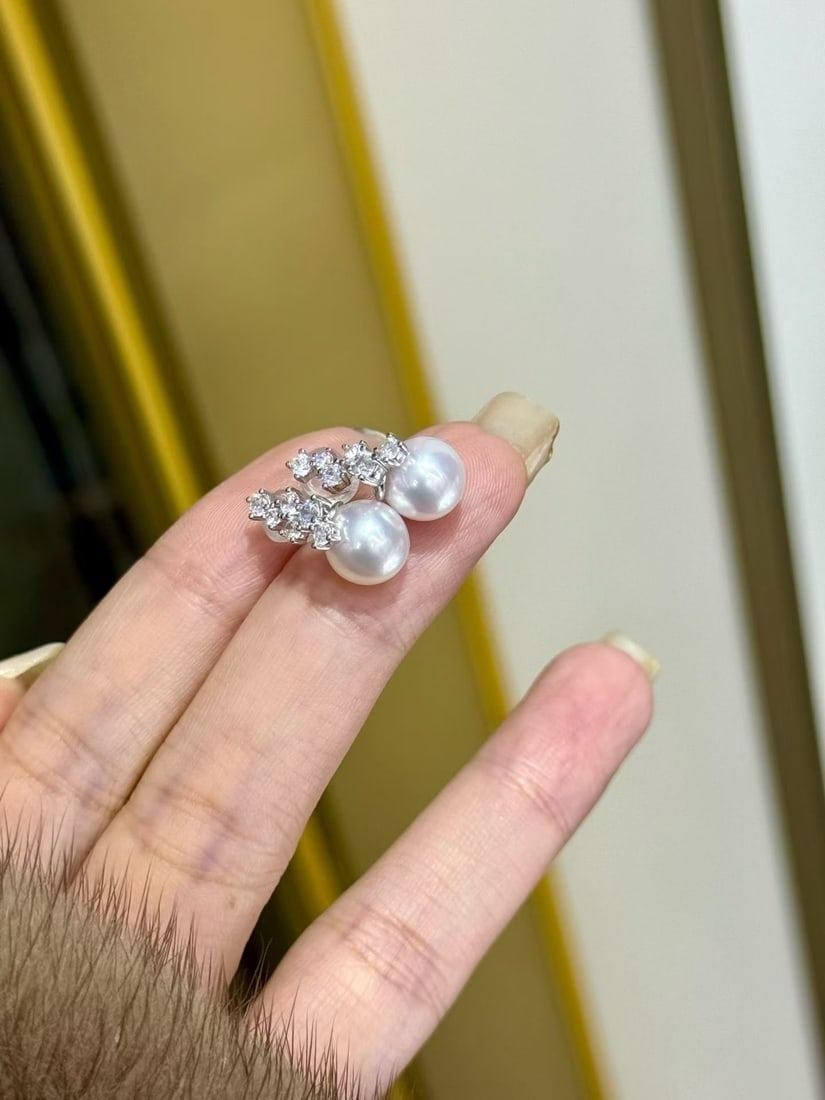 Natural Freshwater Pearl Earrings - 6