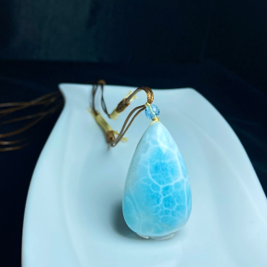 Natural Larimar Pendant - 2