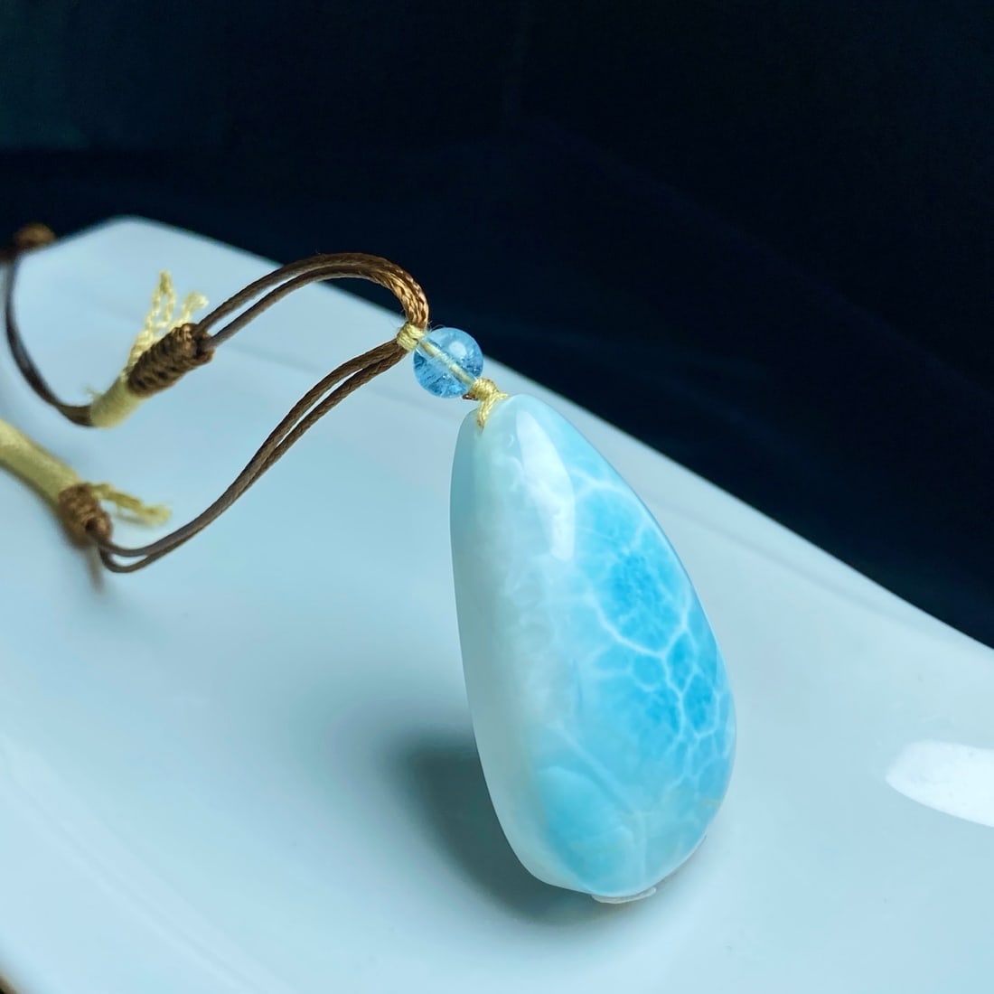 Natural Larimar Pendant - 3